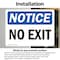 Signmission No Exit, 10 in W x Rectangle, Vinyl Decal OS-2PACK-NS-D-710-L-14530 - alternate 6